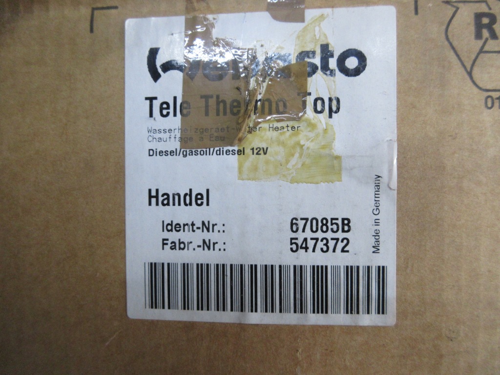 Webasto tele thermo top дизель 12 v basic Оригінал