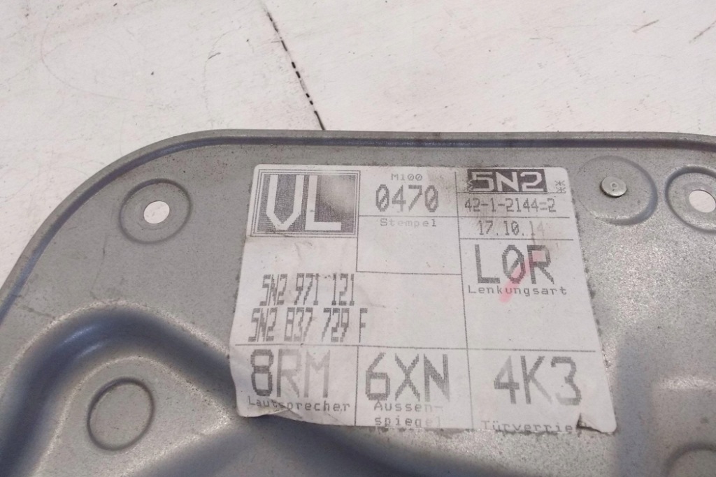 фото №7, Подъемник стекло левых передних дверь vw tiguan 5n_ 5n0959702f 2.0l