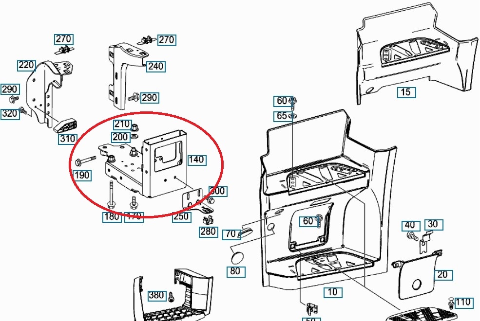 фото №3, Кронштейн порог левый mercedes actros mp4