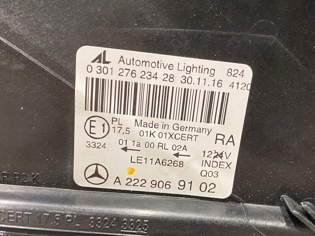 фото №7, Mercedes s w222 rh лампа a2229068203, a2229069102