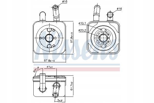 фото №13, Радіатор оливи nissens 90853