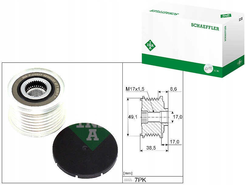 фото №1, Шків генератора fiat talento nissan micra v nv300 renault