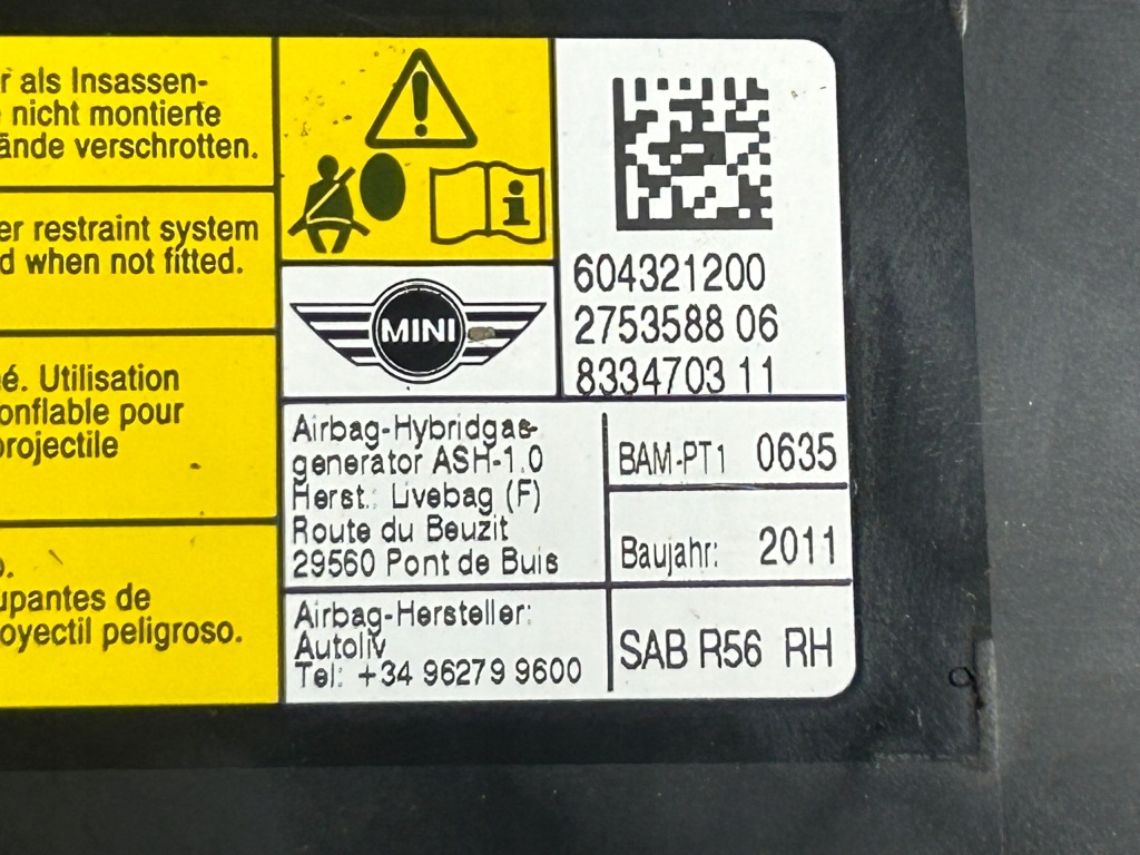 фото №3, Mini r56 подушка сидіння ліва