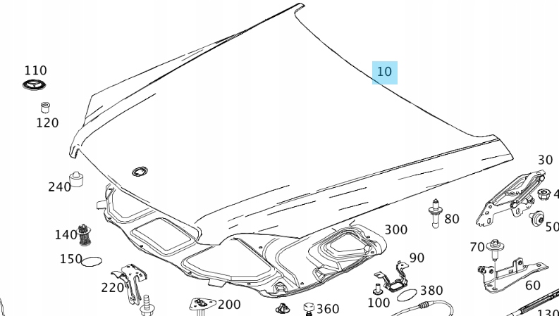 фото №1, Передняя капот, крышка двигателя mercedes glk