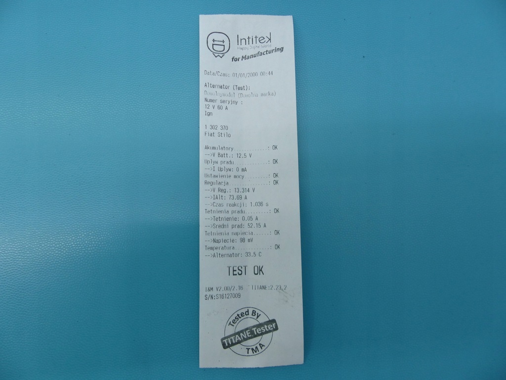 фото №8, Test генератор fiat stilo 46800158 1.4 16v