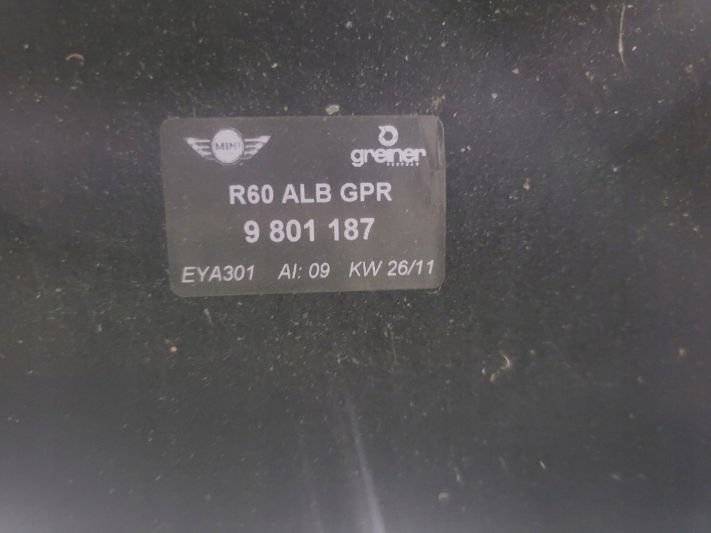 фото №3, Mini cooper countryman r60 полиця багажника 9801187