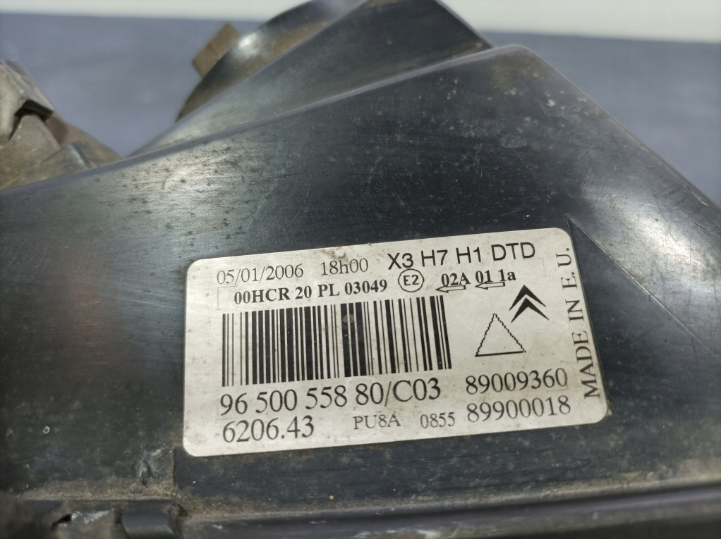 фото №8, Citroen c5 i lift фара лампа перед правий eu 9650055880