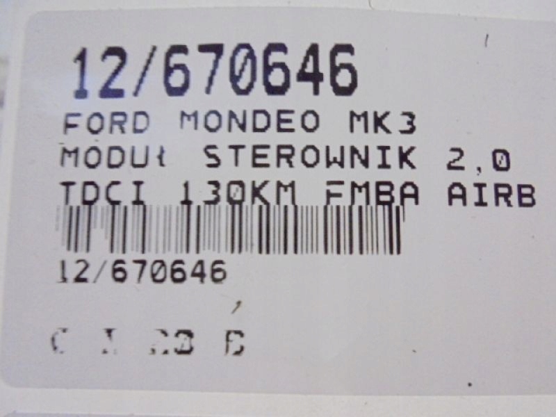 фото №8, Mondeo mk3 модуль подушка безпеки 4s7t-14b056-ab 2,0tdci