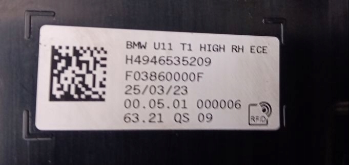 фото №7, Bmw x1 u11 лампа правая задняя led high f03860000f