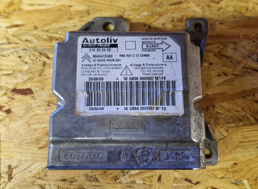 фото №1, Citroen c3 ii модуль датчик подушка безпеки 9666412480