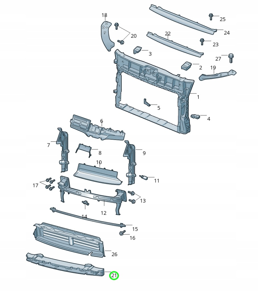 Абсорбер бампера перед skoda kamiq scala оригинальный номер 657807248 Оригинал