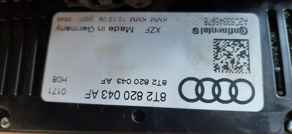 фото №6, Панель кондиционера audi a5 8t2820043af