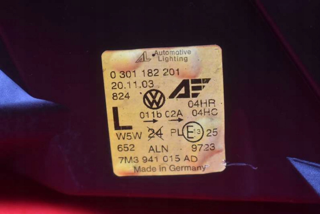 фото №7, Фара левый лампа перед eu 7m3941015ad vw sharan 1 i lift 00-03