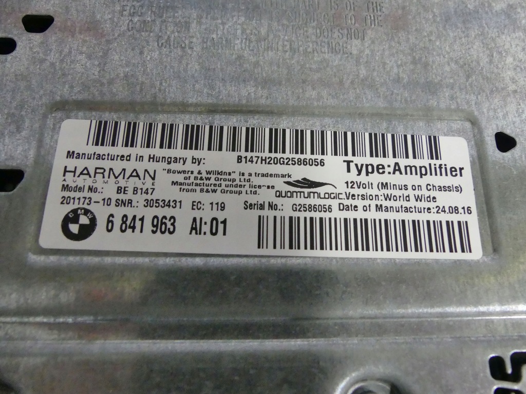 фото №5, Bmw 5' g30 g31 bowers&wilkins комплект аудио усилитель