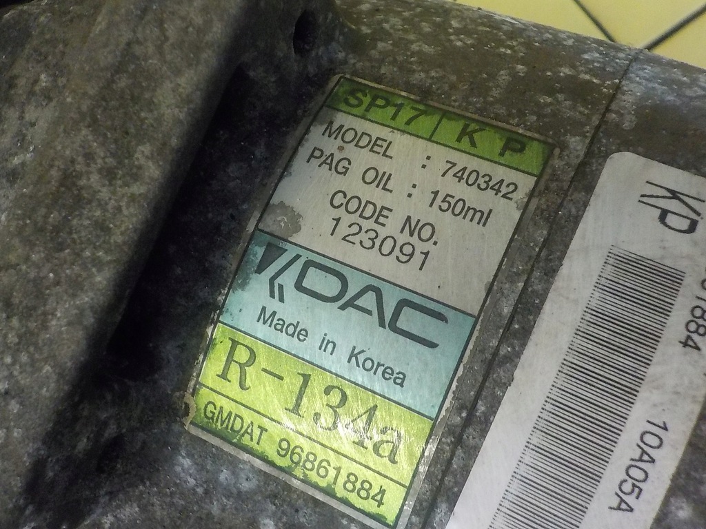 фото №5, Captiva antara 2.0 vcdi 11r 150km z20s1 компрессор кондиционера 96861884