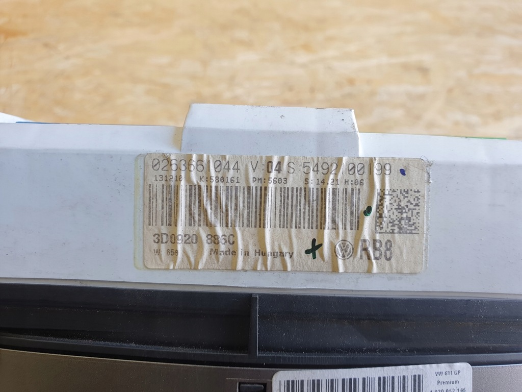 фото №7, Vw phaeton счетчик приборная панель 3d0920886c