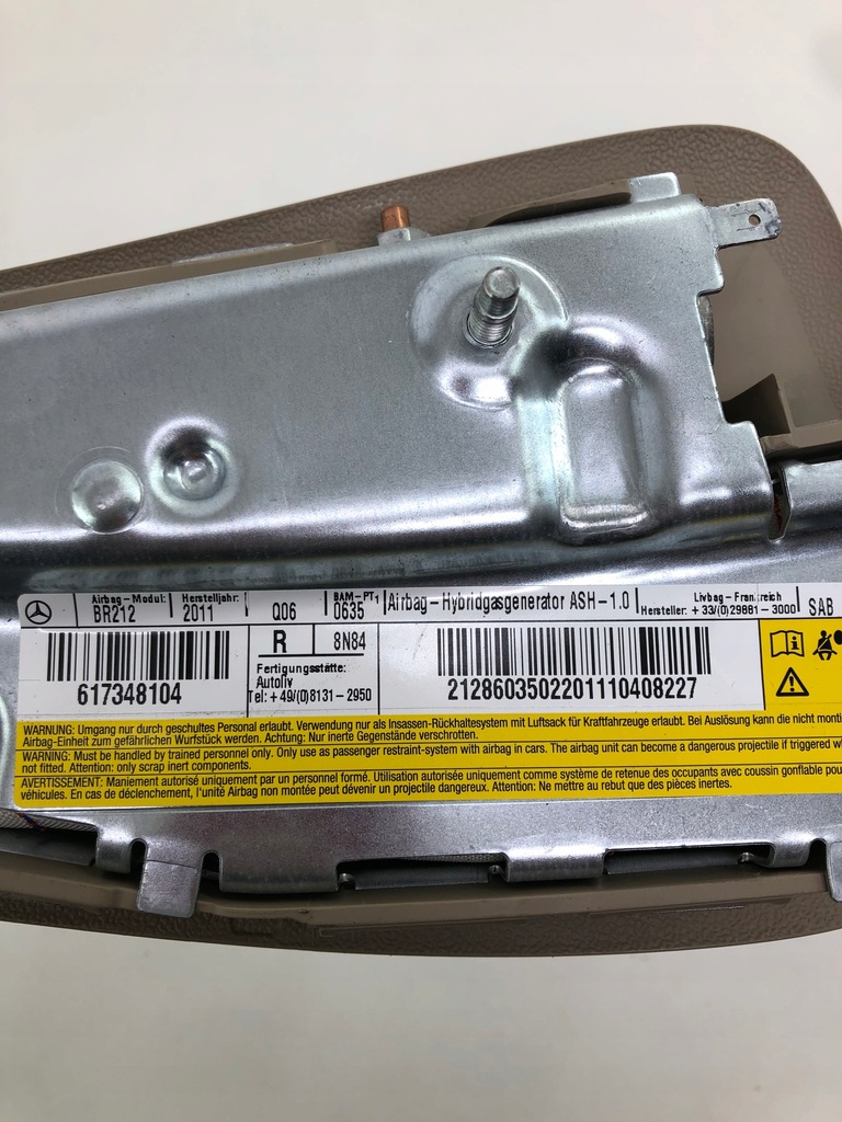 фото №4, Mercedes w212 правая подушка подушка безопасности сиденье a2128603502