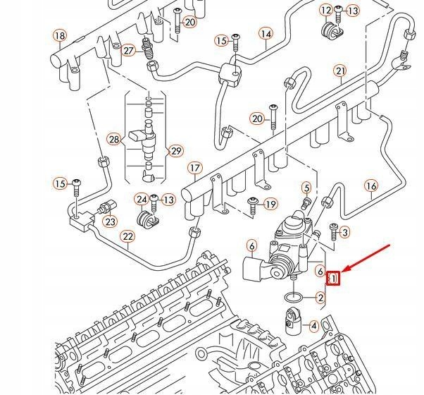 фото №9, Насос пального vag audi a6 a8 2005-2011 оригінальний 07l127026ad