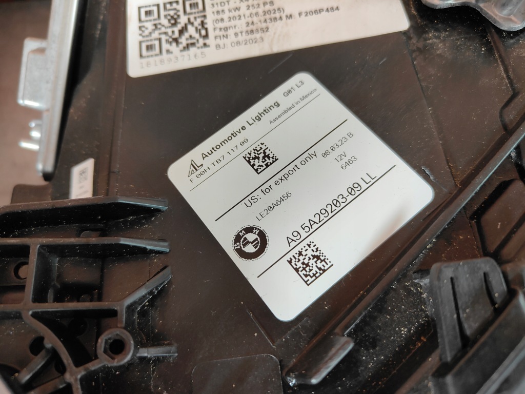 Фонари led ahl адаптивный фара левая правый  bmw x3 g01 x4 g02 x3m x4m lci рестайлинг Оригинал