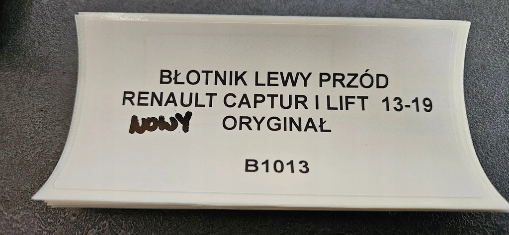 фото №4, Крыло левый перед renault captur i 13-19 новый оригинал