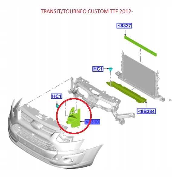 фото №12, Правая воздуховод воздуха transit с klimatyzają _ 2024620 _ gk21-v8310-ac