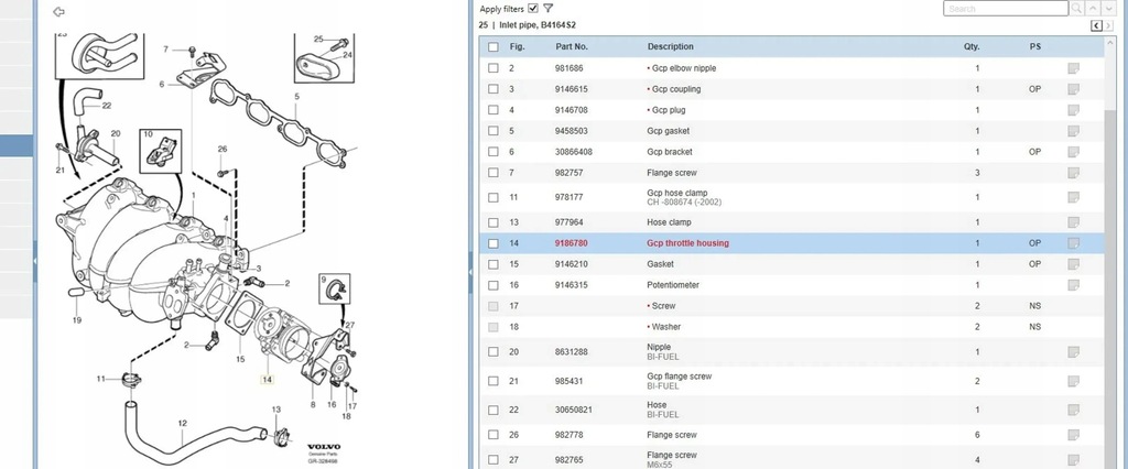 фото №7, Volvo s40, v40 2002 дроссельная заслонка
