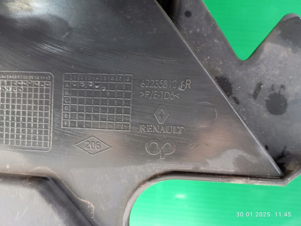 фото №13, Захист плита pod бампер перед renault scenic iii lift 622358126r