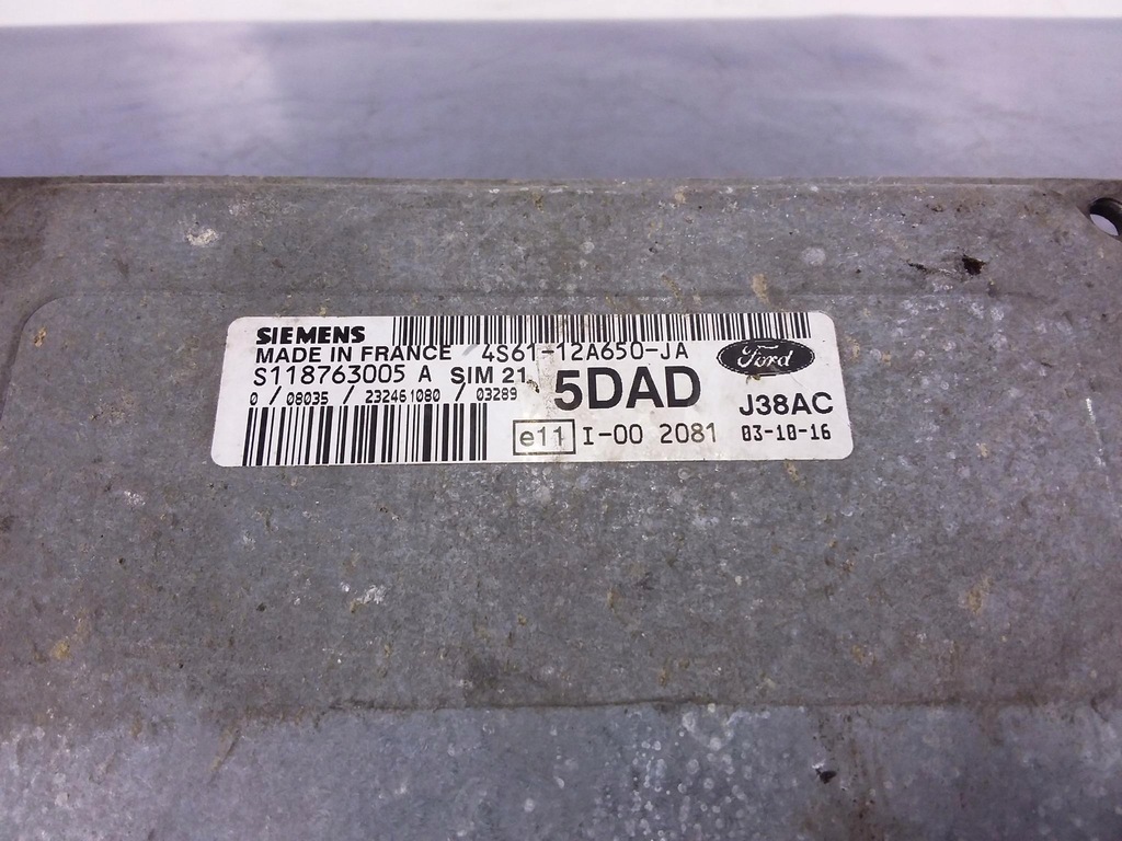 фото №4, Ford fiesta mk6 1.3 бортовой компьютер блок управления двигателя