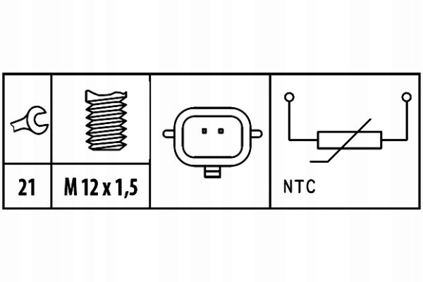 фото №1, Hella 6pt 009 309-471 датчик, температура жидкость охлаждающий