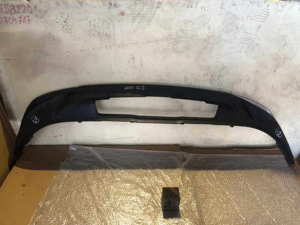 фото №1, Audi q8 накладка дифузор спойлер хром бампера задня