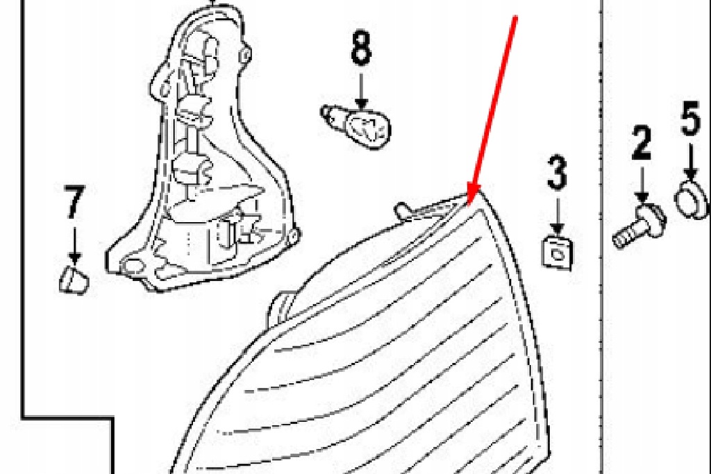фото №9, Porsche cayenne 9pa лампа задняя левая 95563148502 nowa оригинальная
