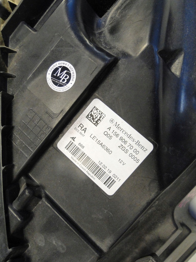 фото №8, Mercedes-benz оригинальный номер a1569067000 лампа передняя p