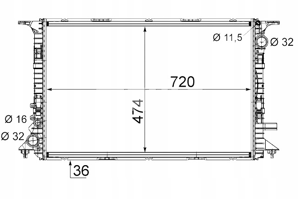 Купить Радиатор двигателя воды audi a8 d4 4.0-6.3 11.09-01.18 #petrolhead pro+ kit5