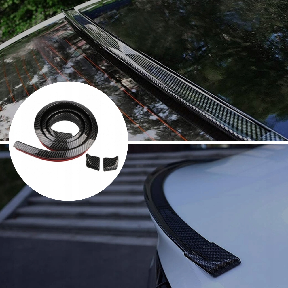 фото №14, Спойлер універсальна накладка na кришка спойлер спліттер 150cm карбон