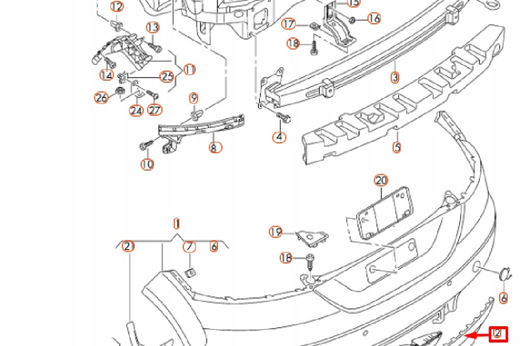Audi tt 8j9 дифузор заднього бампера 8j0807421f1rr оригінальний Київ