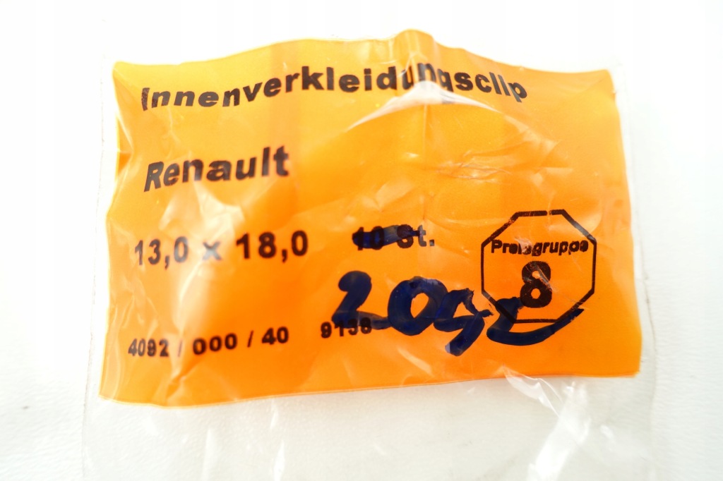 фото №6, Renault megane twingo кліпса штифт жабо 20szt