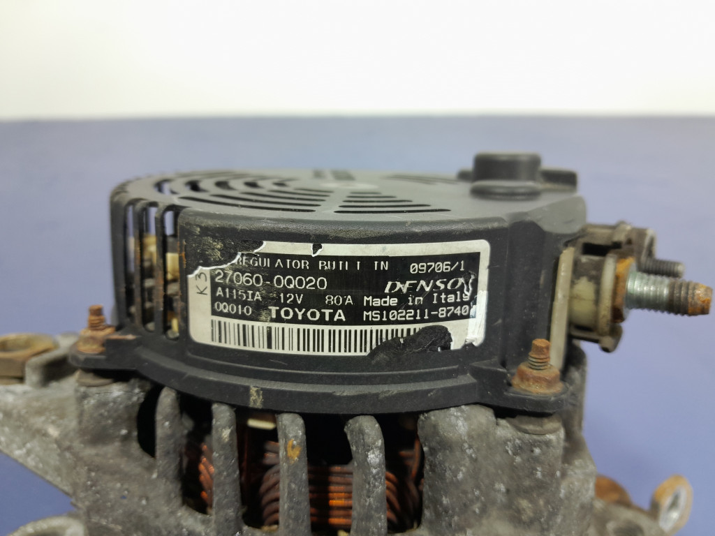 фото №5, Citroen c1 i aygo i peugeot 107 1.0 b 1kr 68 km генератор 80a 27060-0q020