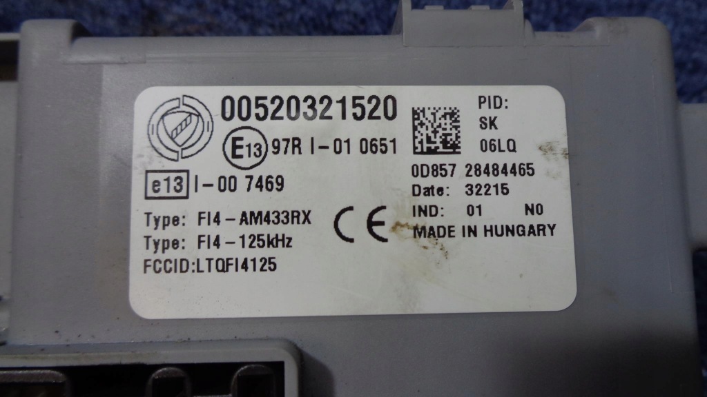 фото №7, Бортовой компьютер замок зажигания bsi fiat doblo 2 ii lift fl 1.3 m-jet euro 5+ 2015-