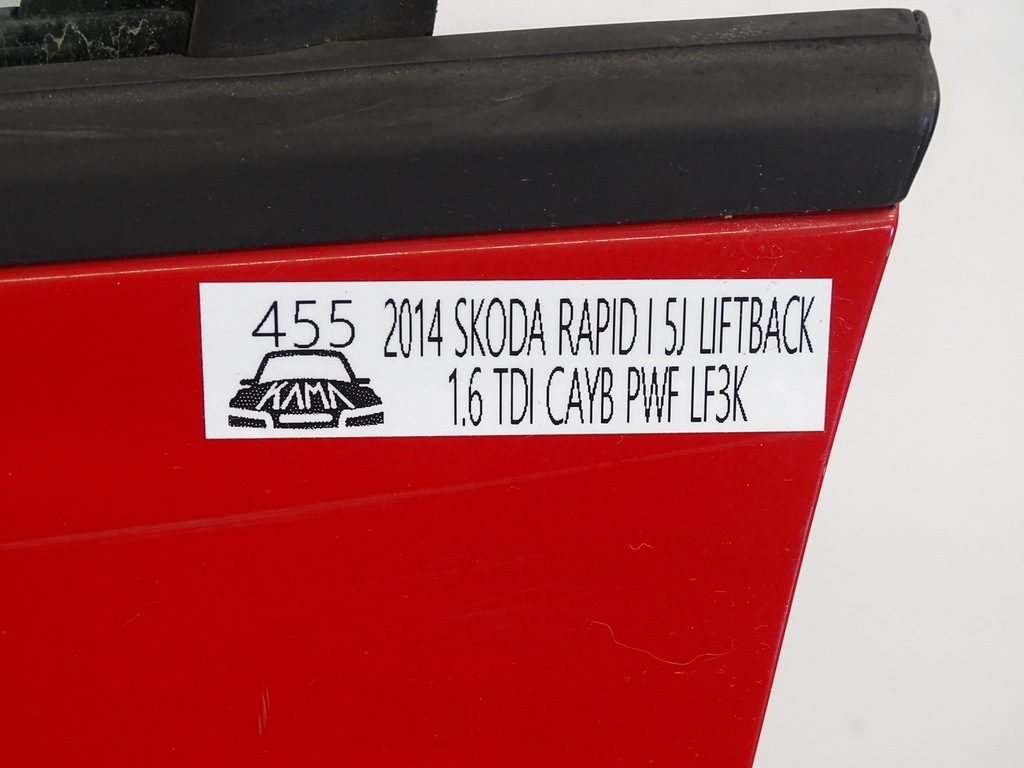 фото №14, Дверь левый перед левая передние skoda rapid i 5j 5ja красные lf3k