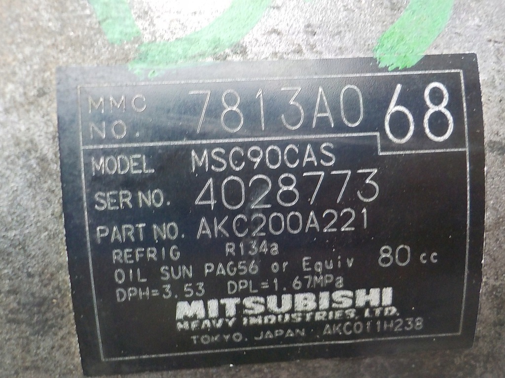 фото №12, Mitsubishi outlander ii 2.0 did bsy компрессор кондиционера 7813a068