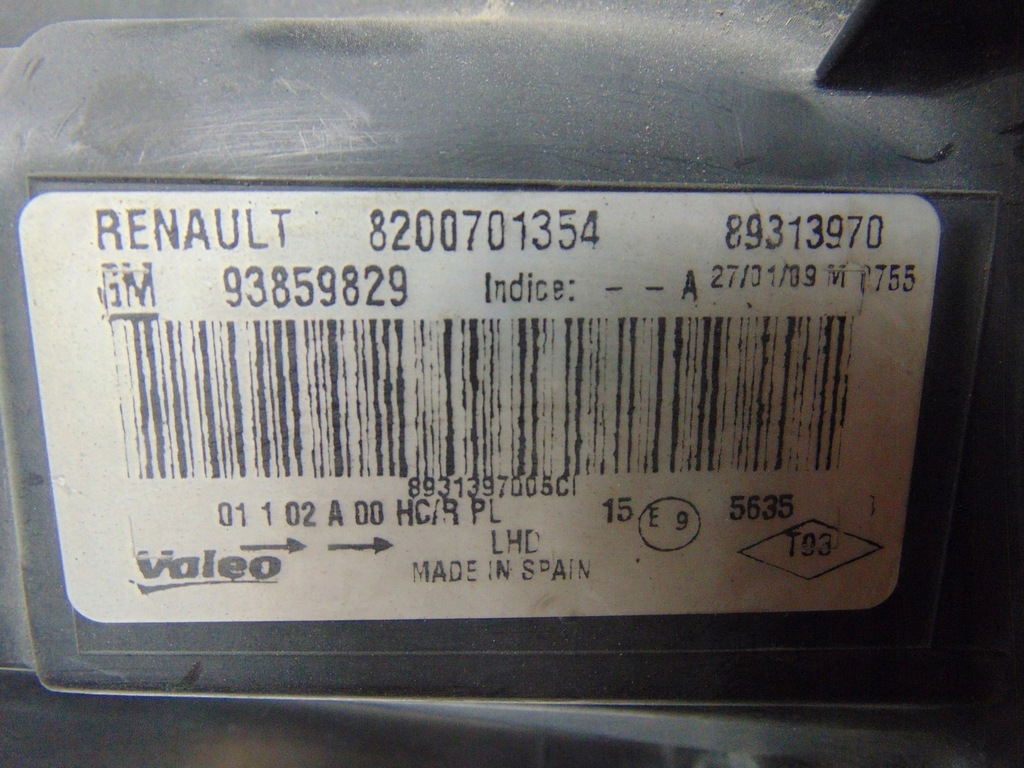 фото №15, Лампа ліва перед opel vivaro lift 2006- europa 8200701354