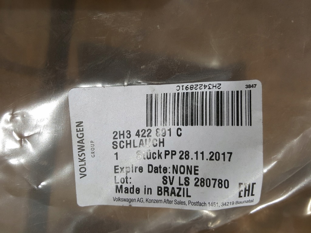 фото №4, Шланг wąż трубка усилителя vw amarok 2h0 2h3 2h