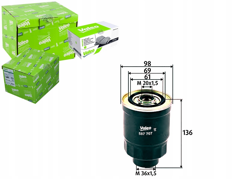 фото №1, Valeo фільтр пального daihatsu isuzu mazda opel valeo