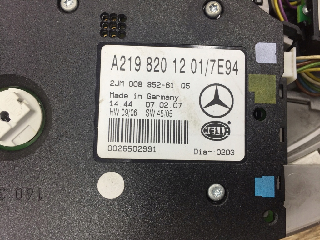 фото №12, Лампа освещение кабины потолочный mercedes w219