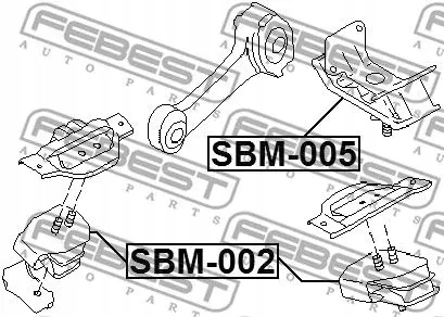 Подушка автоматичної коробки передач sbm-005 Доставка
