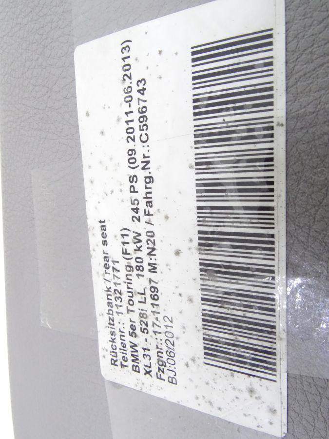 Bmw 5 f11 kombi 10-17 сидіння sport заднє сидіння обшивки сіра шкіра eu 24 tys km Зі Шроту