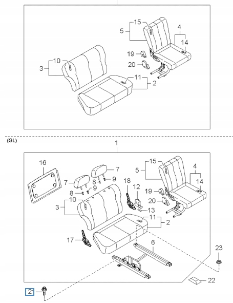 фото №8, Болт рейки сидіння задня kia pregio оригінальний номер 0k5525705x