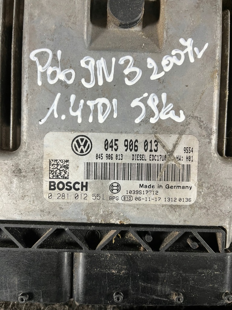 фото №6, Vw polo 9n 1.4 tdi набор стартовый do запуск 045906013 0281012551