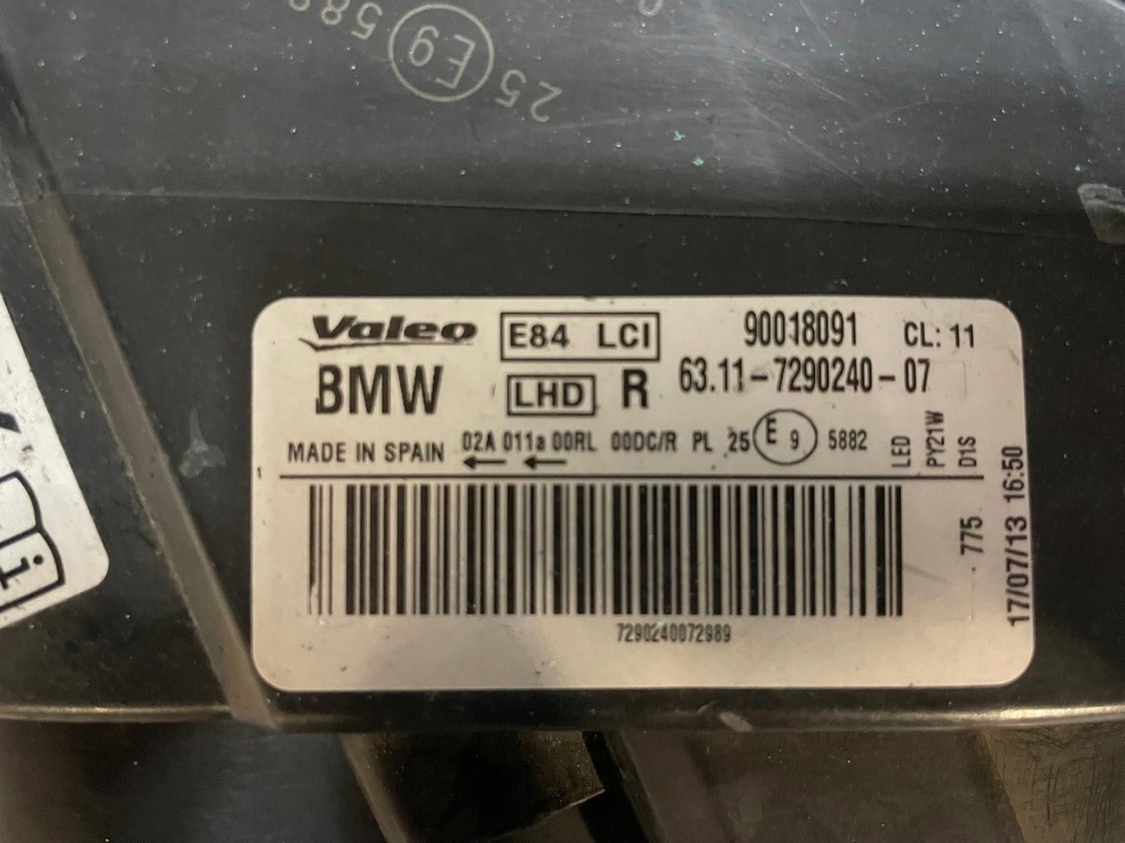 фото №11, Лампа правая передняя bmw x1 e84 bi ксенон правый перед