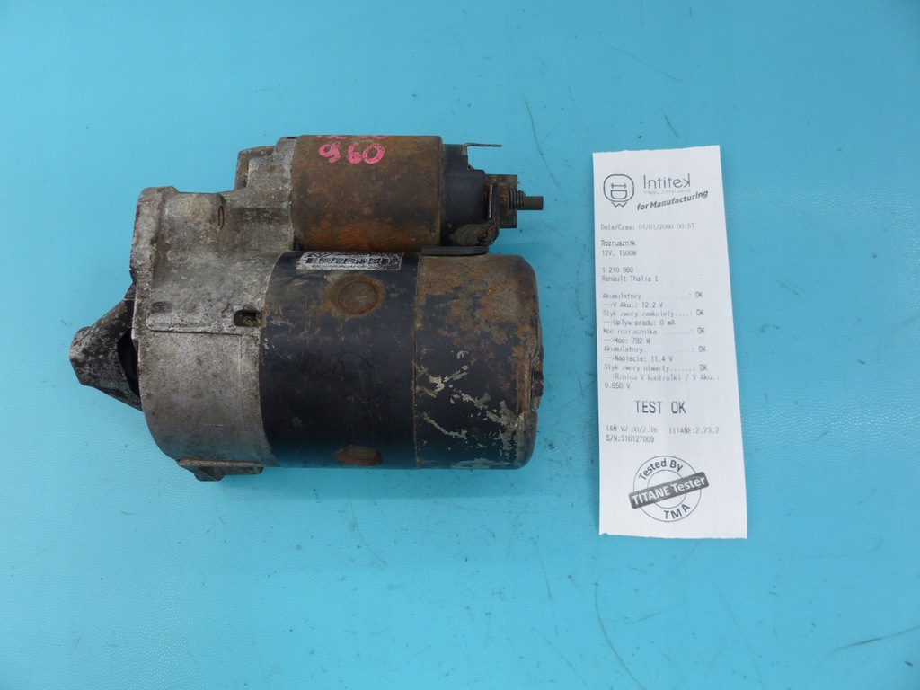 фото №1, Test стартер renault thalia i 1.4 8v